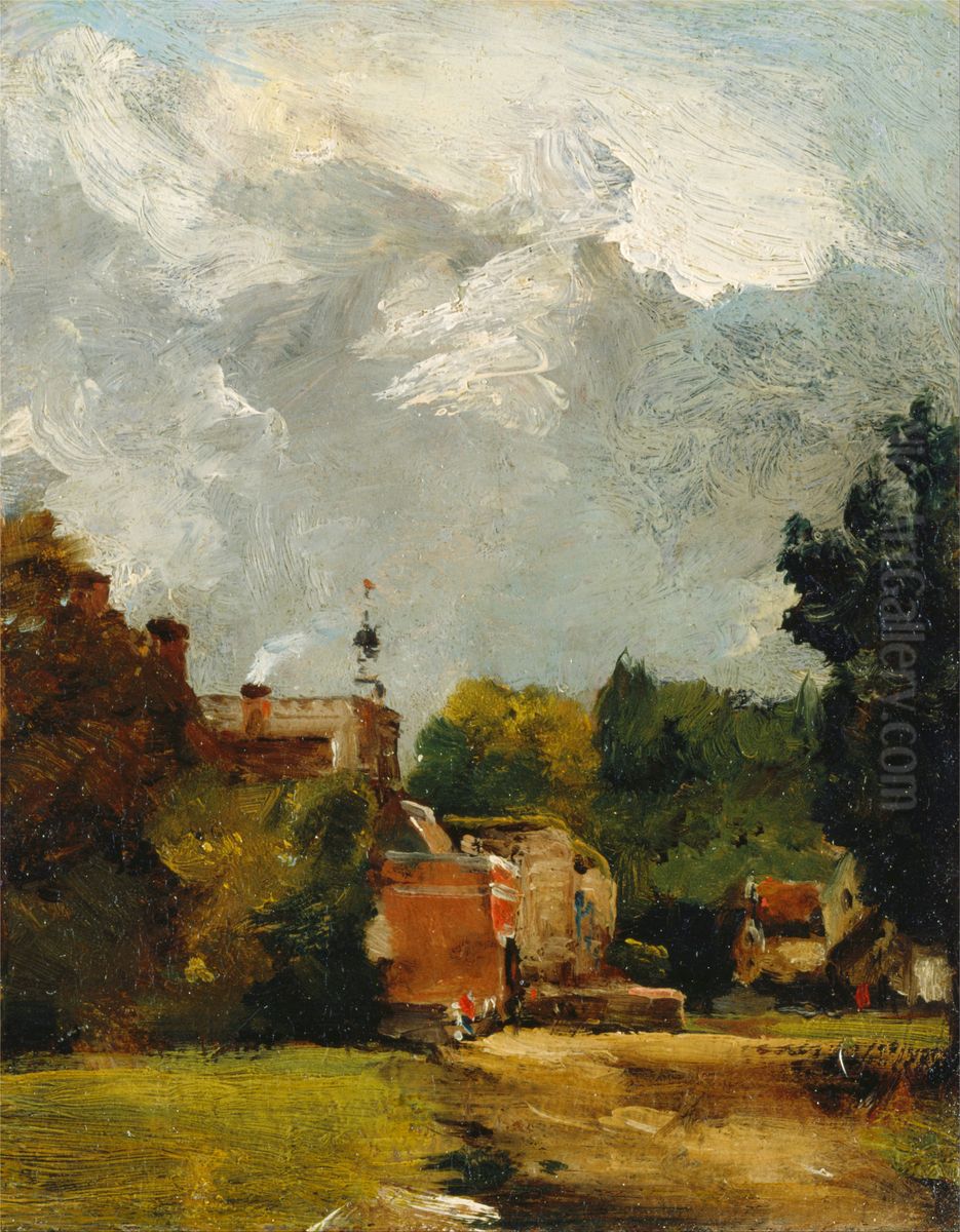 East Bergholt Church Oil Painting by John Constable