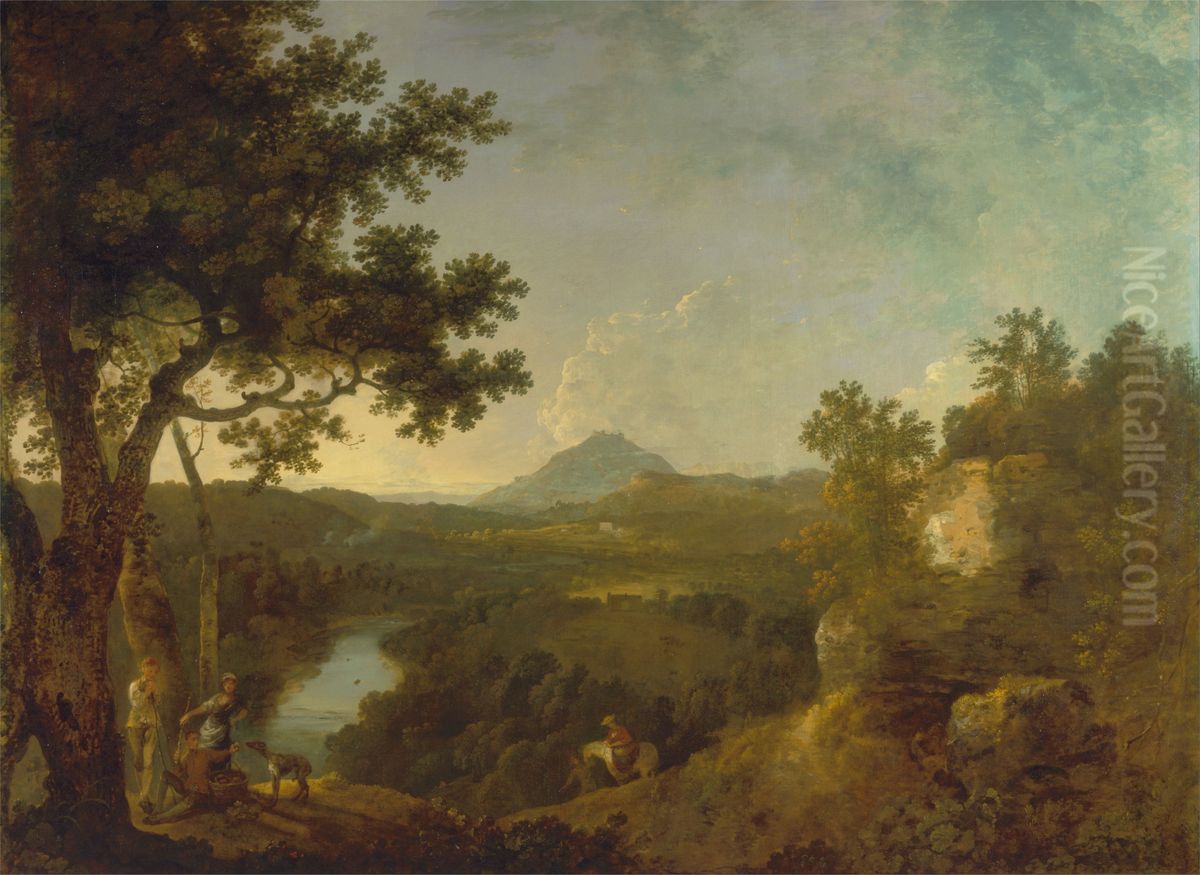 View near Wynnstay, the Seat of Sir Watkin Williams-Wynn, BT. Oil Painting by Richard Wilson