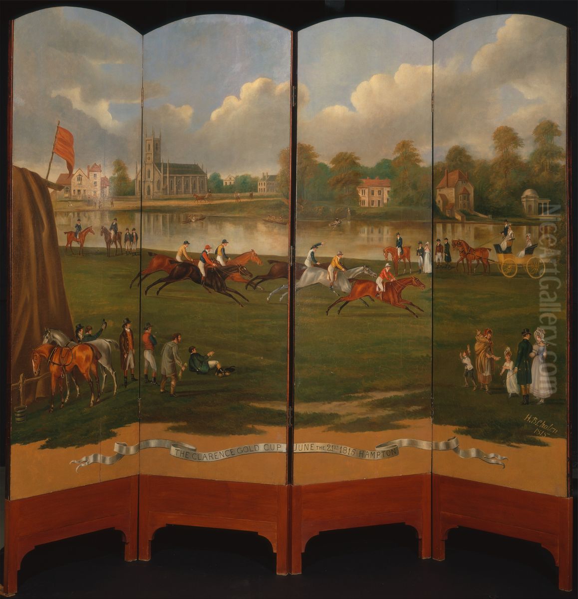 The Clarence Gold Cup at Hampton Oil Painting by Henry Bernard Chalon