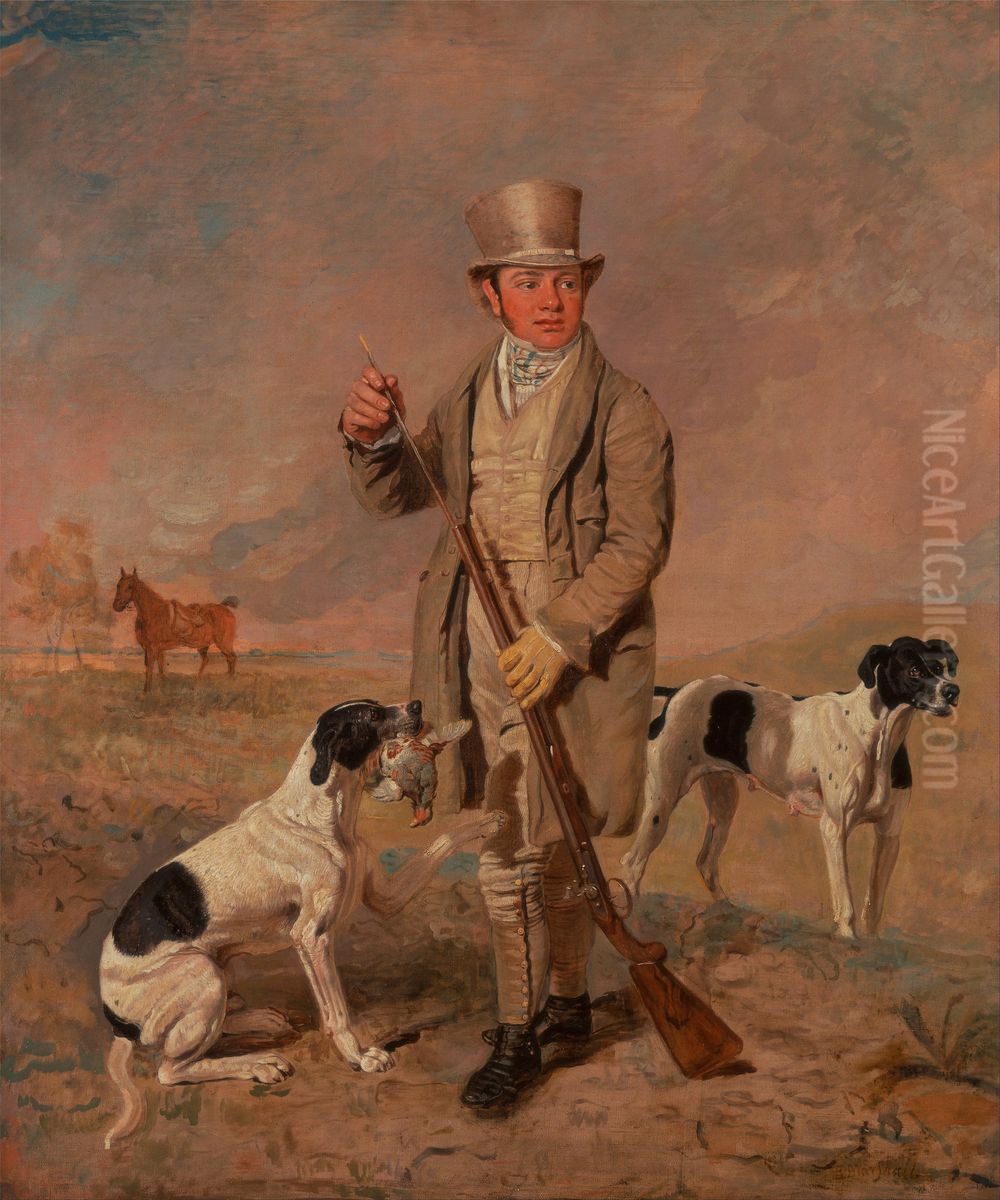 Portrait of a Sportsman, Possibly Richard Prince Oil Painting by Benjamin Marshall