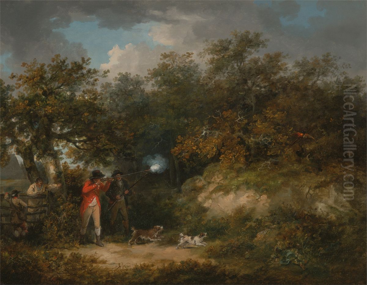 Pheasant Shooting Oil Painting by George Morland