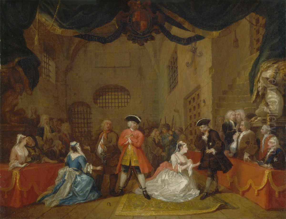 The Beggar's Opera Oil Painting by William Hogarth