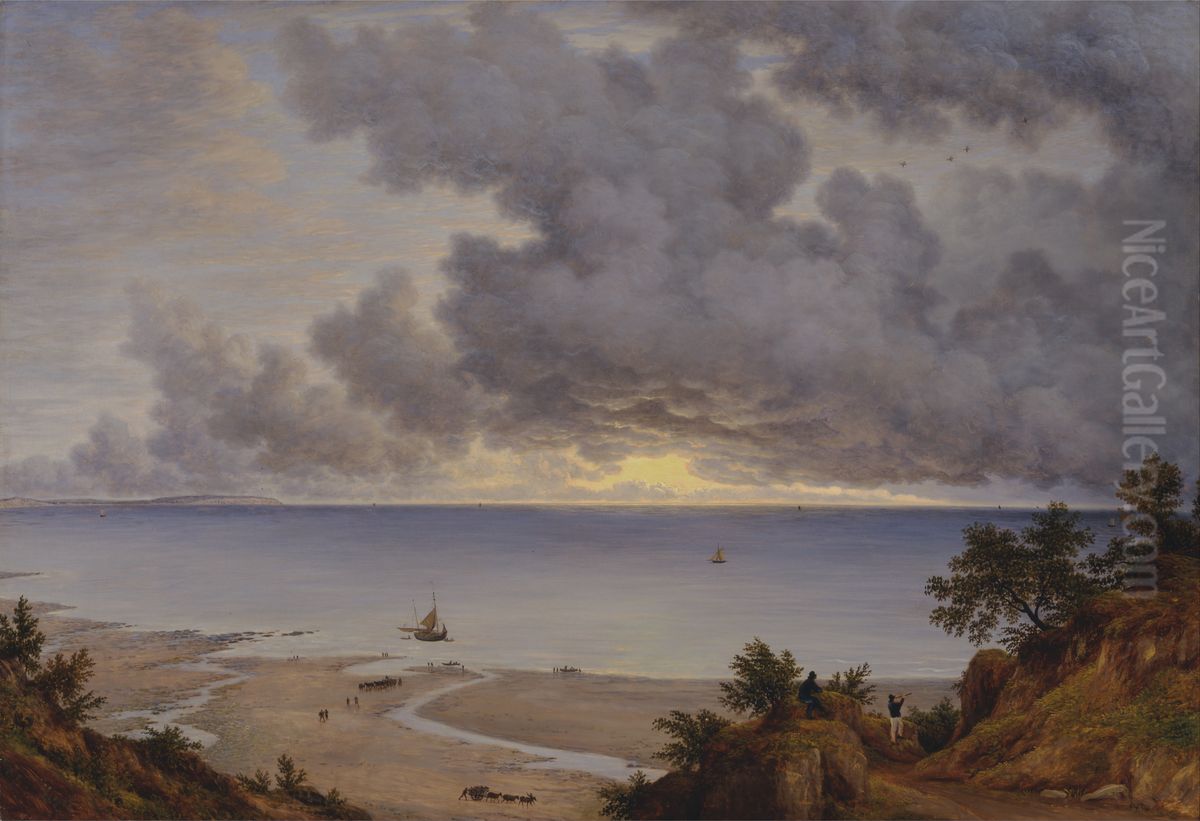 Sandown Bay, from near Shanklin Chine, Isle of Wight Oil Painting by John Glover