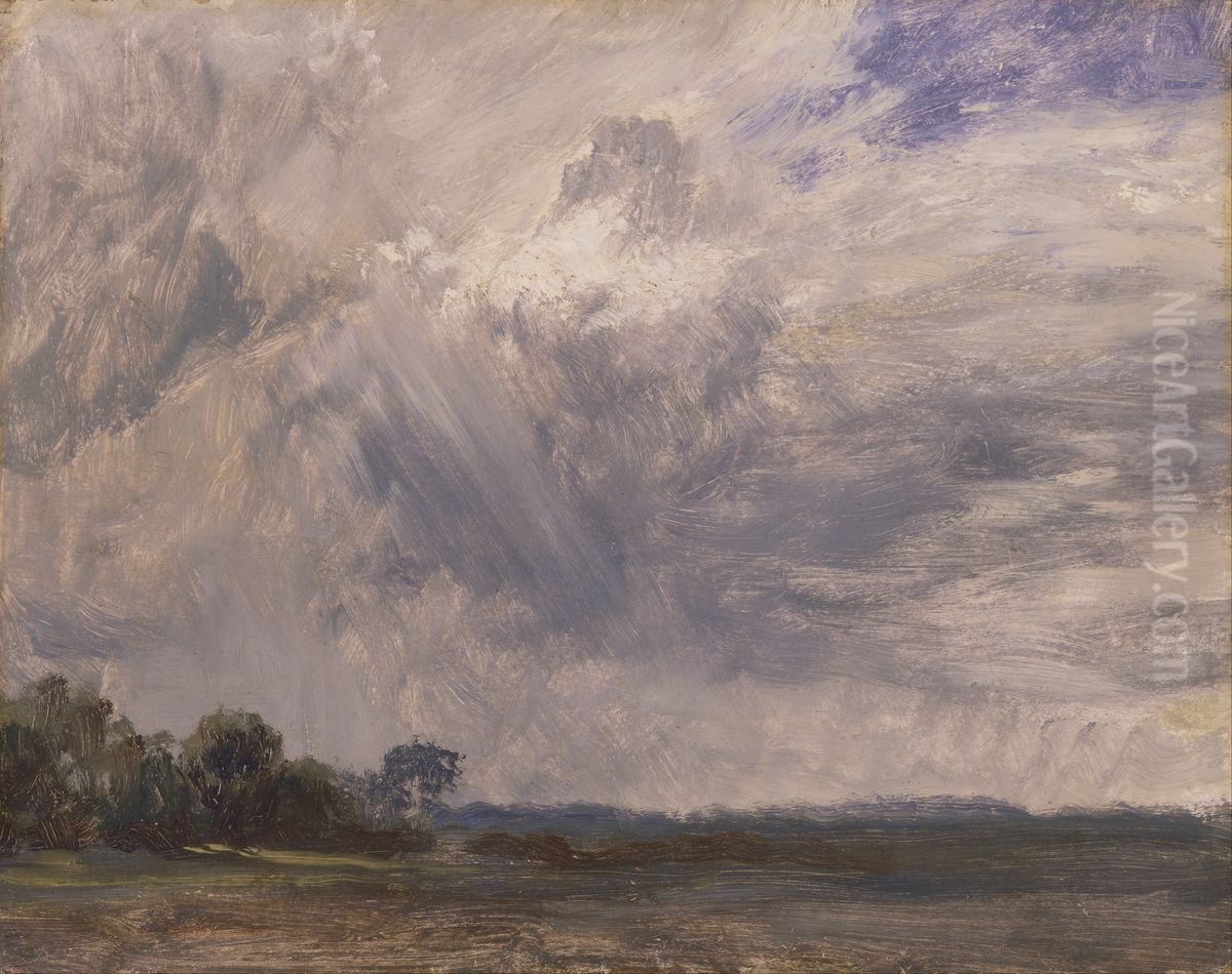 Study of a Cloudy Sky Oil Painting by John Constable