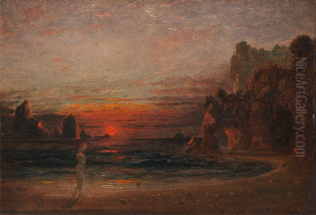 Study for 'Calypso's Grotto' Oil Painting by Francis Danby