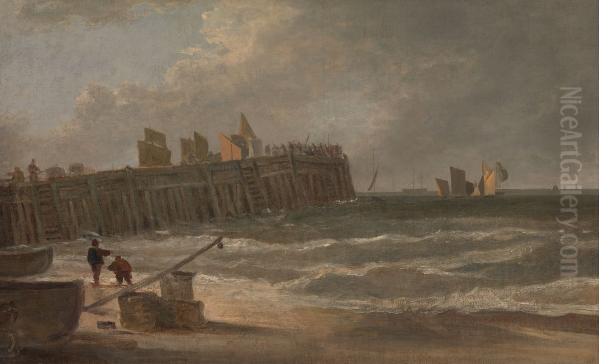 Yarmouth Jetty Oil Painting by John Crome