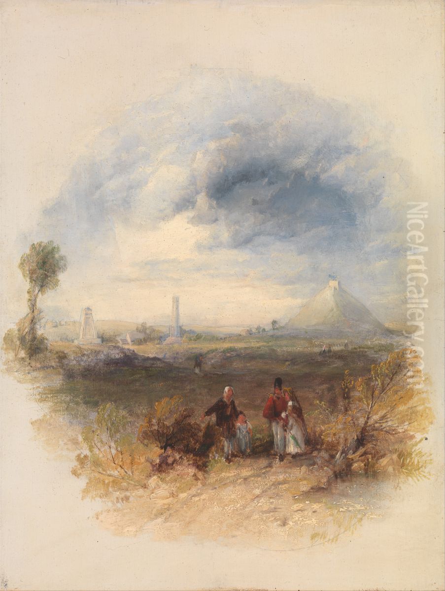Waterloo Oil Painting by Thomas Creswick