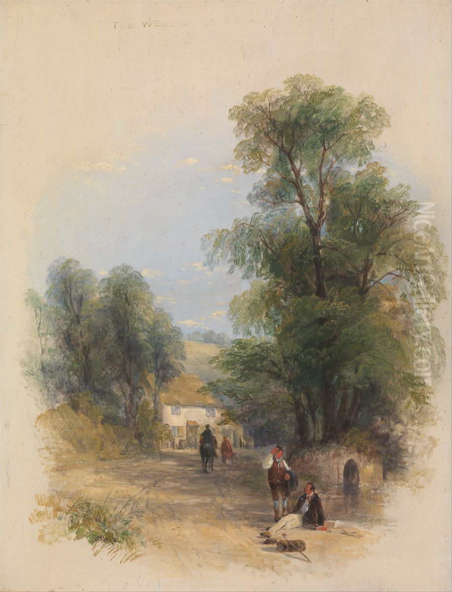 The Well of St. Keyne Oil Painting by Thomas Creswick