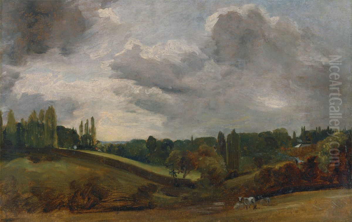 East Bergholt Oil Painting by John Constable