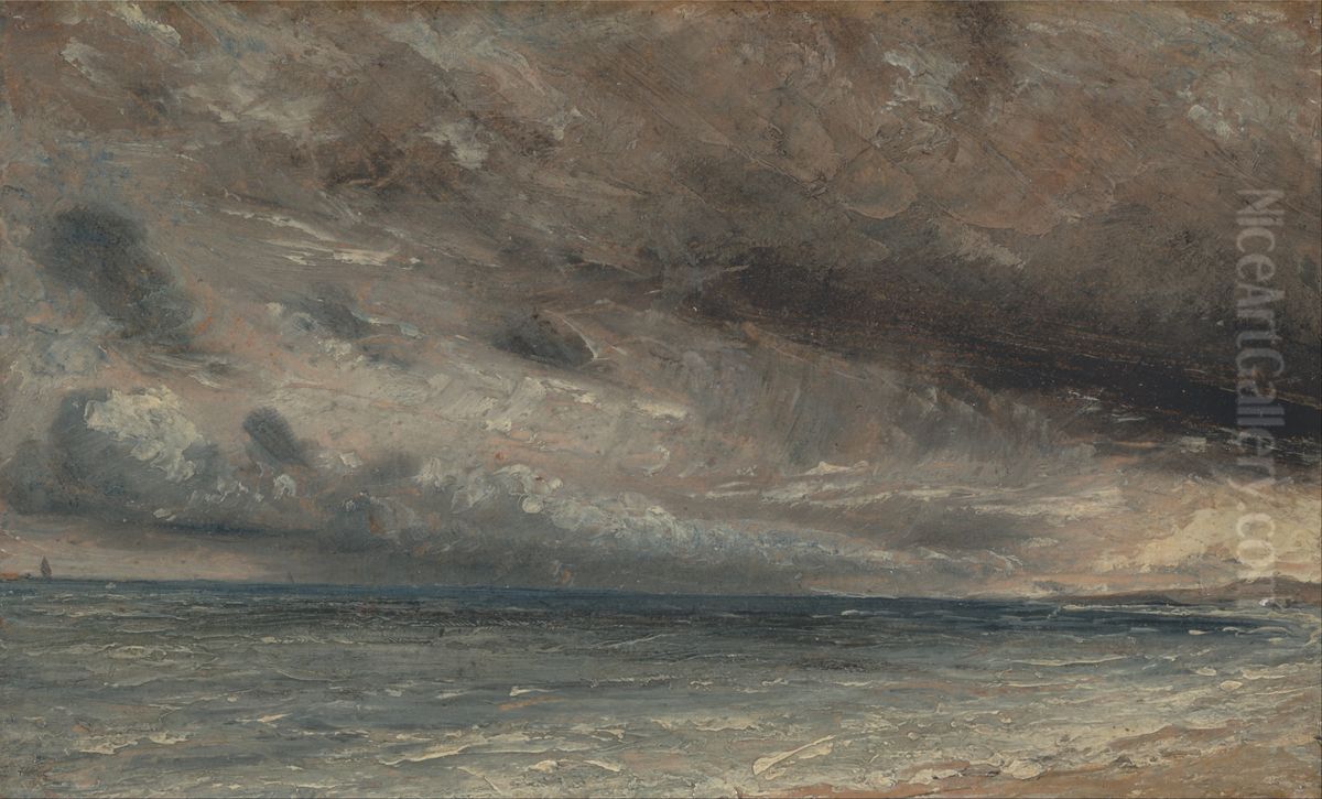 Stormy Sea, Brighton Oil Painting by John Constable