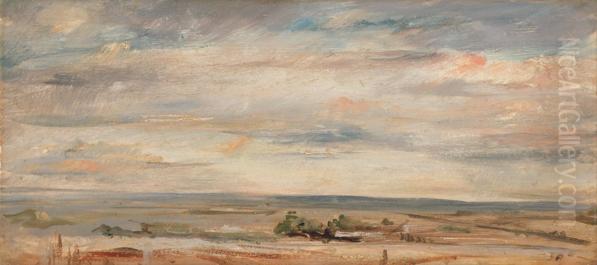 Cloud Study, Early Morning, Looking East from Hampstead Oil Painting by John Constable