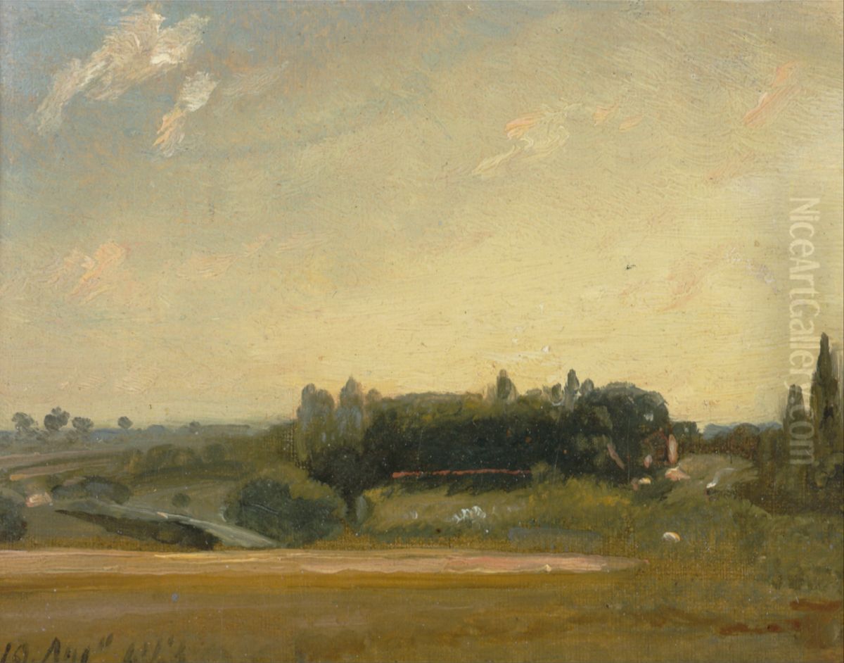 View Towards the Rectory, East Bergholt Oil Painting by John Constable