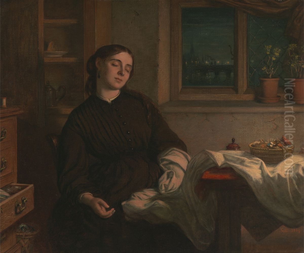 Home Dreams Oil Painting by Charles West Cope