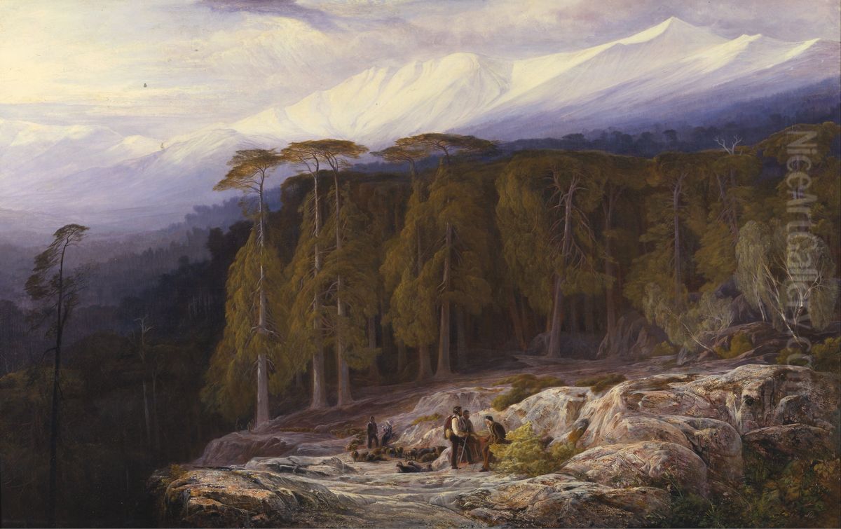 The Forest of Valdoniello, Corsica Oil Painting by Edward Lear
