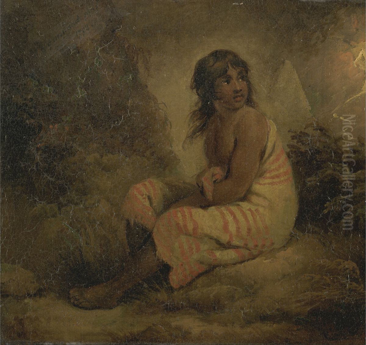 Indian girl Oil Painting by George Morland