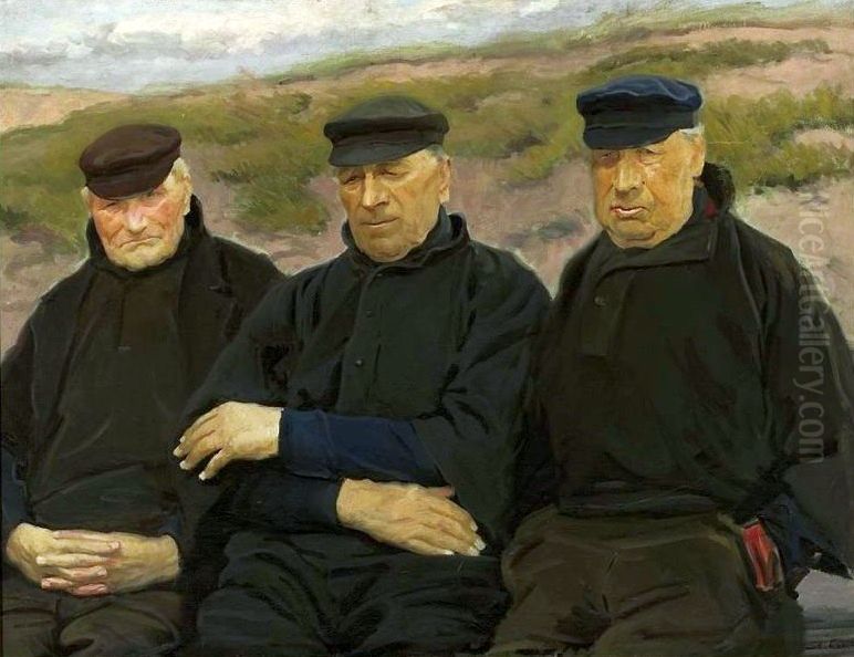 Wilki morskie z Scheveningen Oil Painting by Stanislaw Lentz