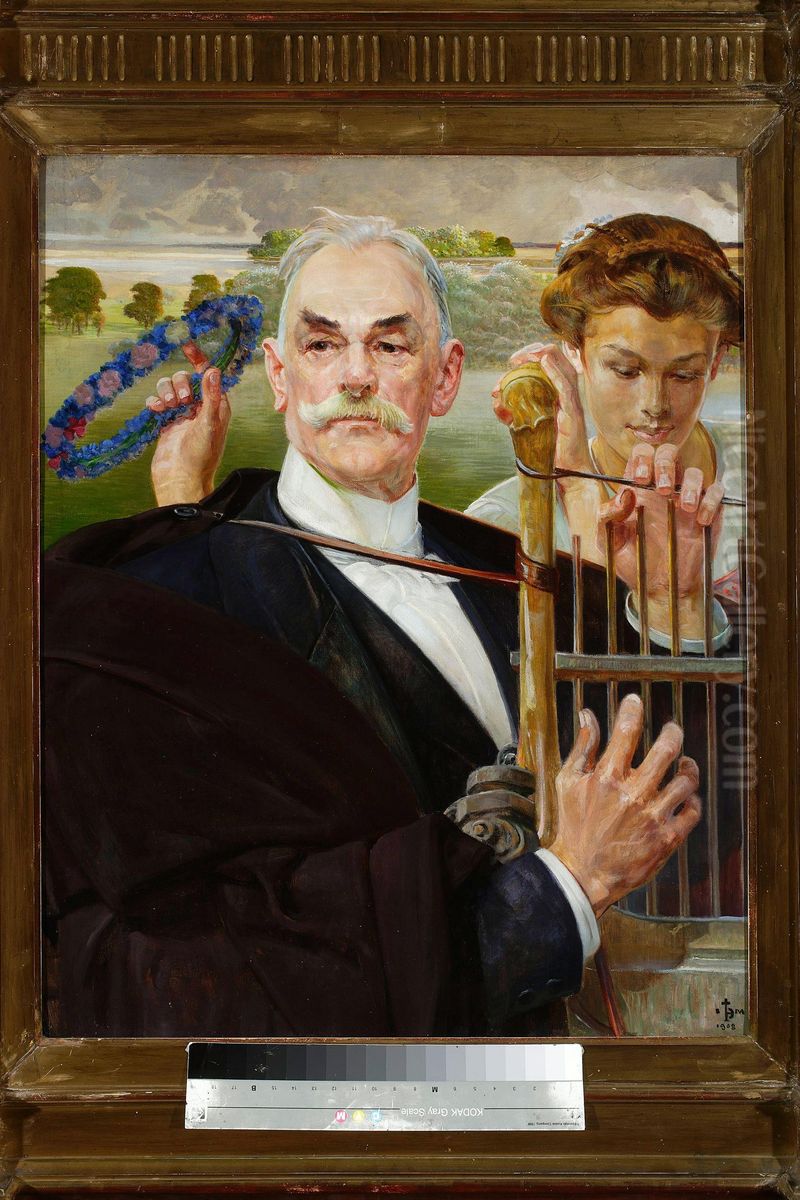 Portret Wladyslawa Zelenskiego Oil Painting by Jacek Malczewski
