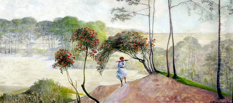 Landscape with rowanberry, left-hand section of the triptych 