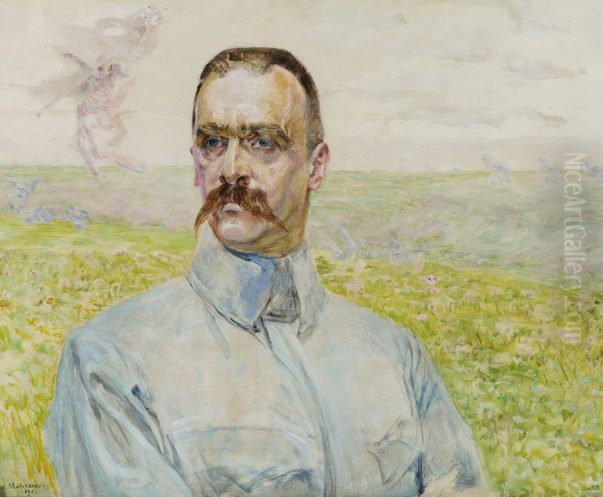 Portrait of brigadier Jozef Pilsudski Oil Painting by Jacek Malczewski