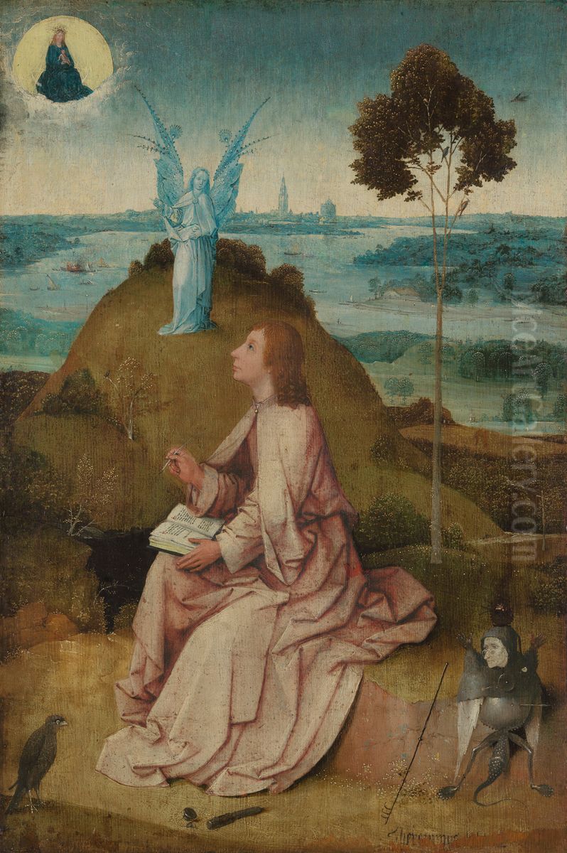 Saint John on Patmos Oil Painting by Hieronymous Bosch