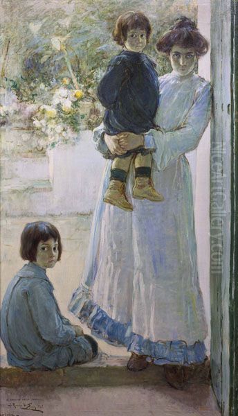 Esperando Oil Painting by Julio Romero De Torres