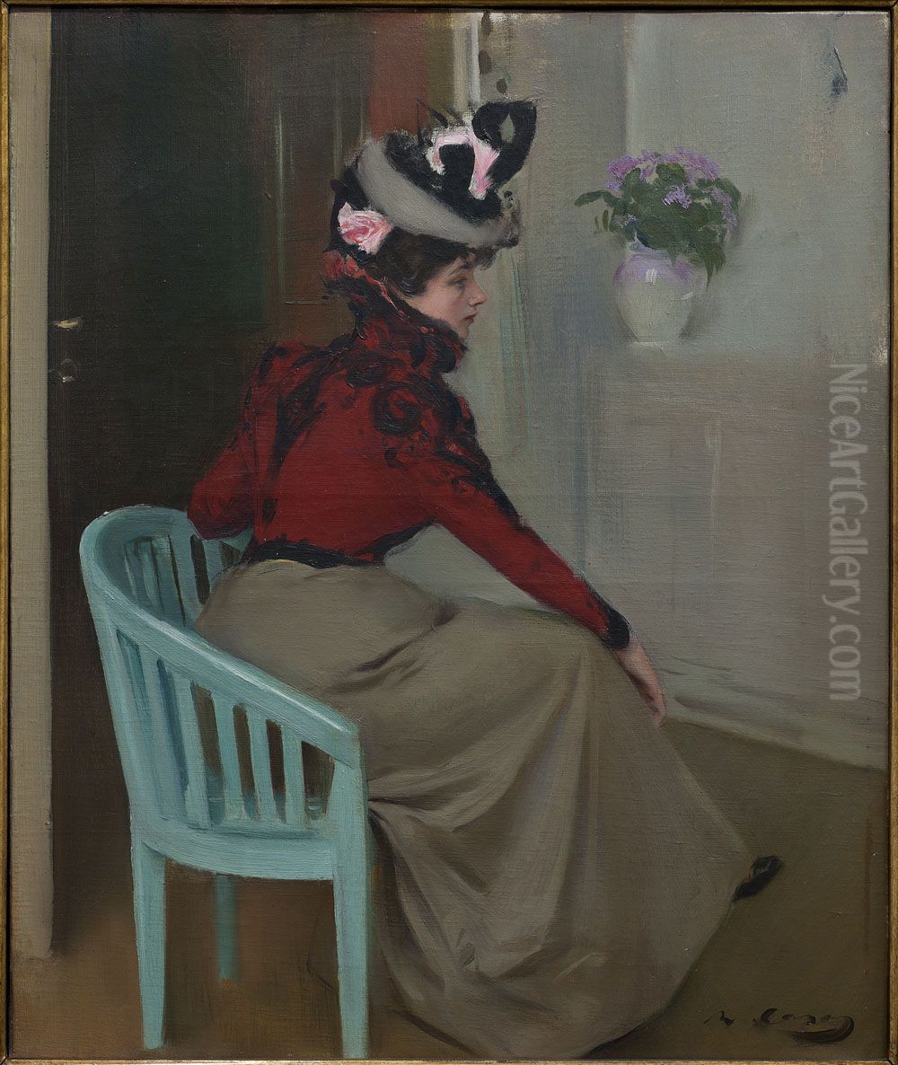 La Parisenca Oil Painting by Ramon Casas