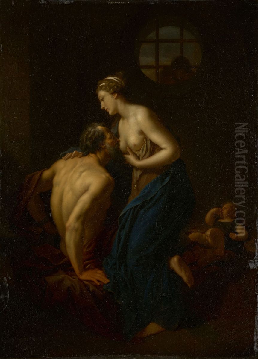 Cimon and Pero Oil Painting by Adriaen Van Der Werff