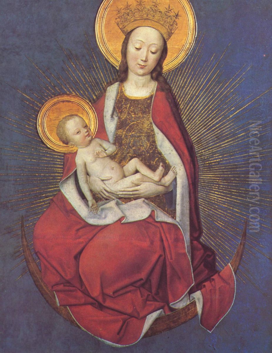 Mondsichel-Madonna Oil Painting by Master of the Life of the Virgin