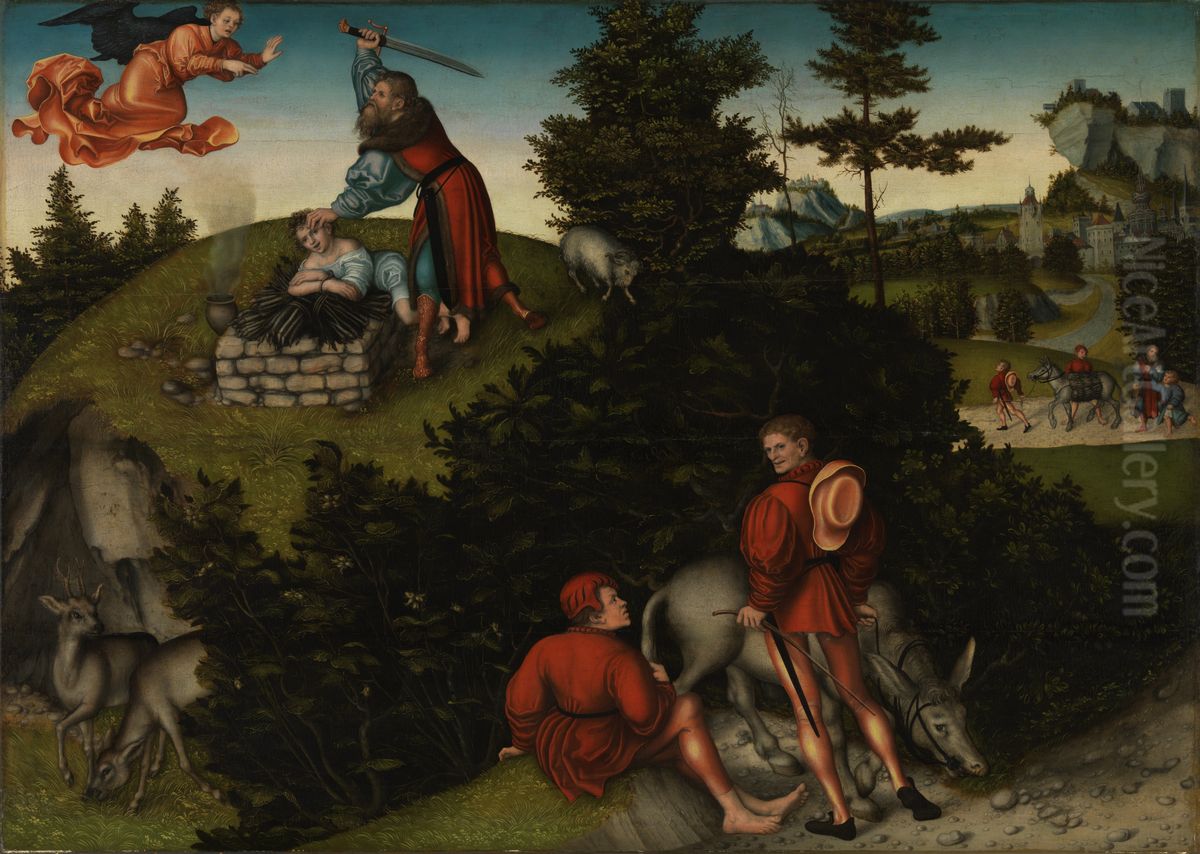 The Sacrifice of Abraham Oil Painting by Lucas Cranach the Elder