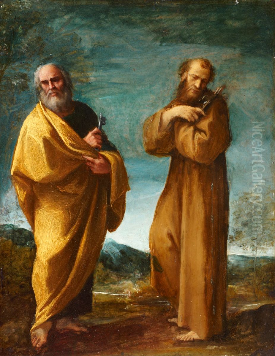 Saints Peter and Francis of Assisi Oil Painting by Ludovico Carracci