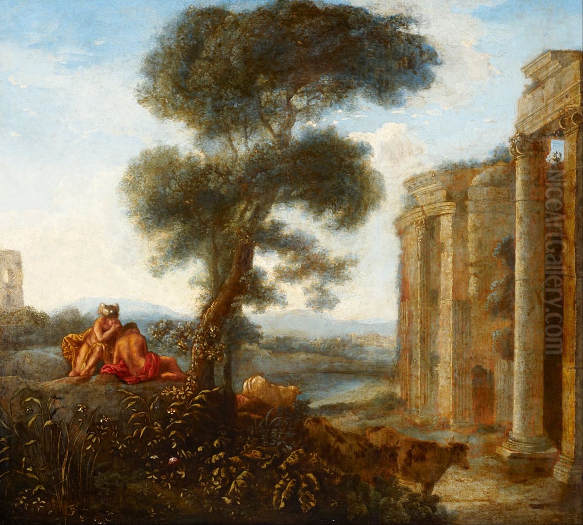 Mercure et Argus Oil Painting by Claude Lorrain (Claude Gellee)