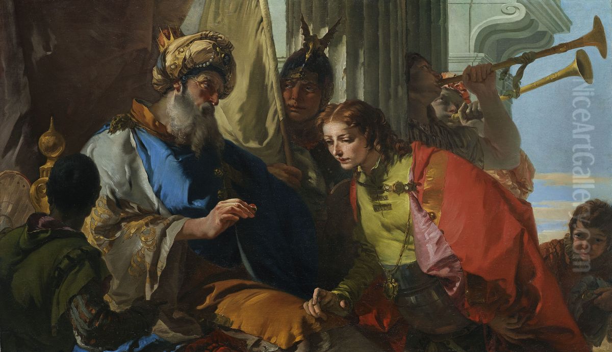 Joseph receiving Pharaoh's Ring Oil Painting by Giovanni Battista Tiepolo