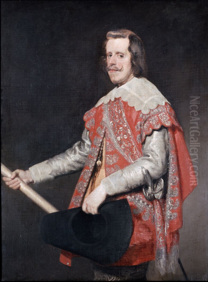 Philip IV, King of Spain Oil Painting by Diego Rodriguez de Silva y Velazquez