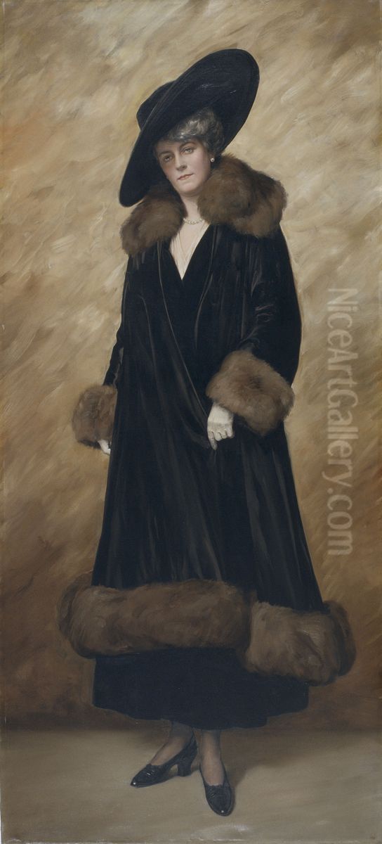 Portrait of Senyora Luca Oil Painting by Antonio Fabres