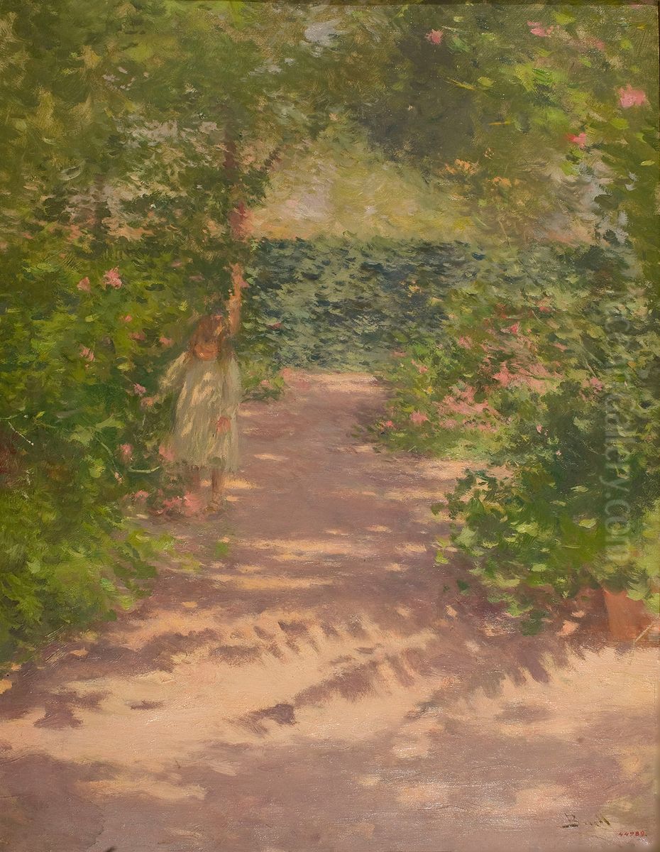 Paisatge amb figura Oil Painting by Joan Brull Vinyoles