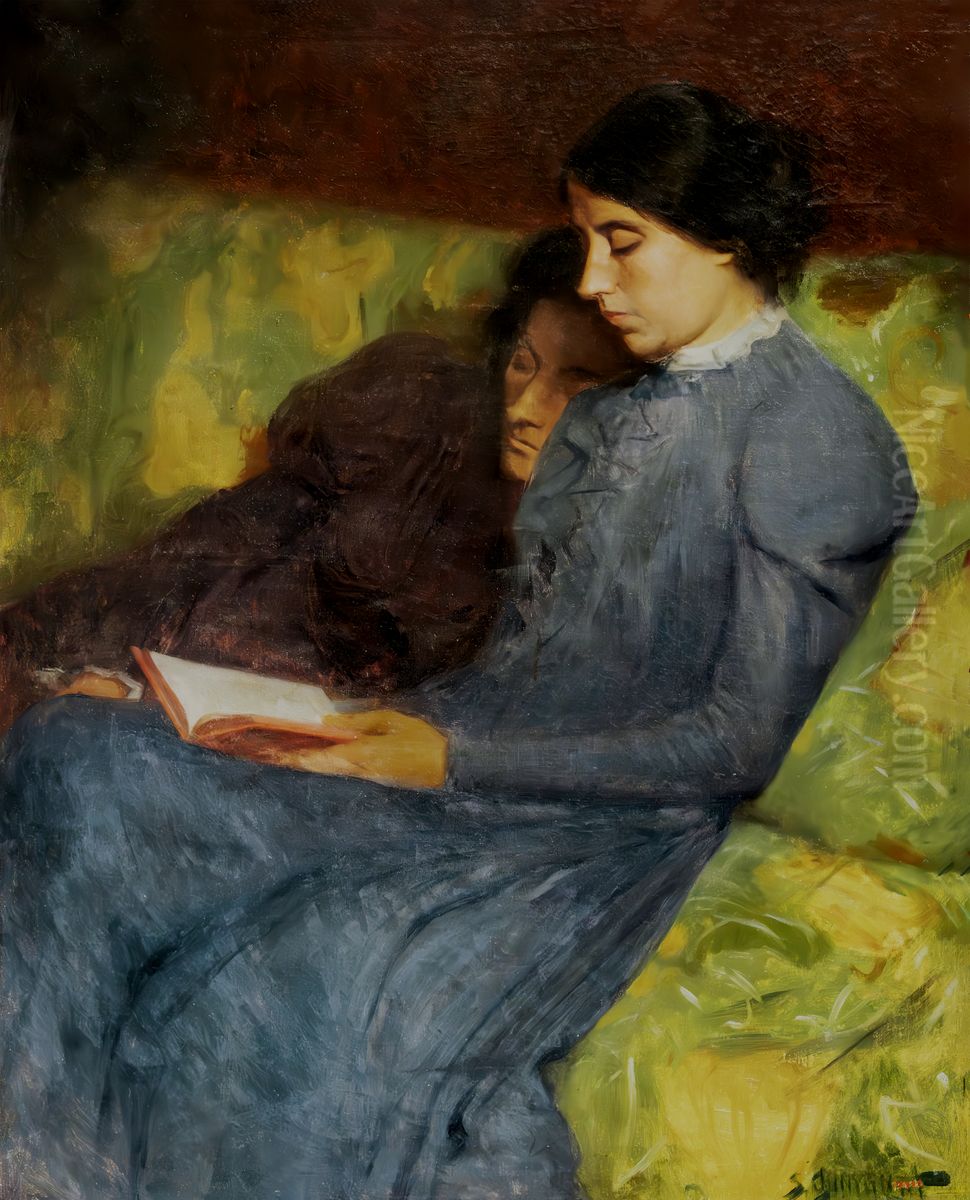 ClorosiEnglish:ChlorosisFrancais:Chlorosis Oil Painting by Sebastia Junyent Sans