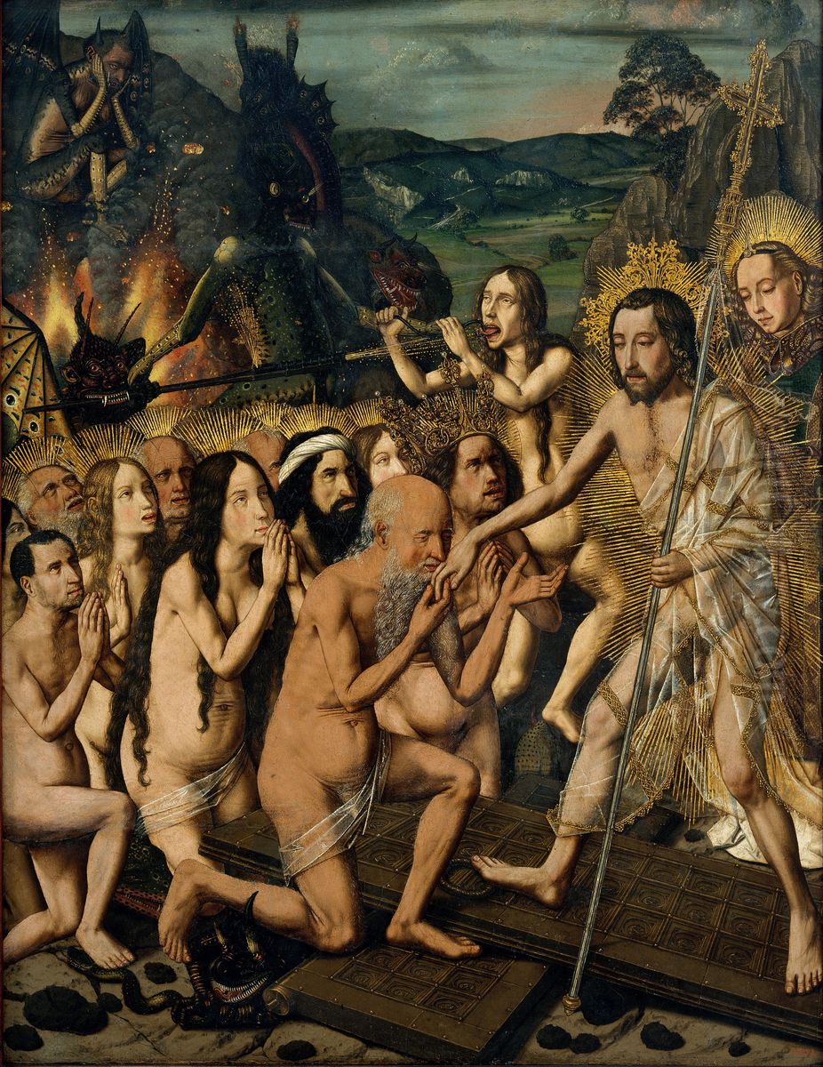 Descent of Christ into Limbo Oil Painting by Bartolome Bermejo