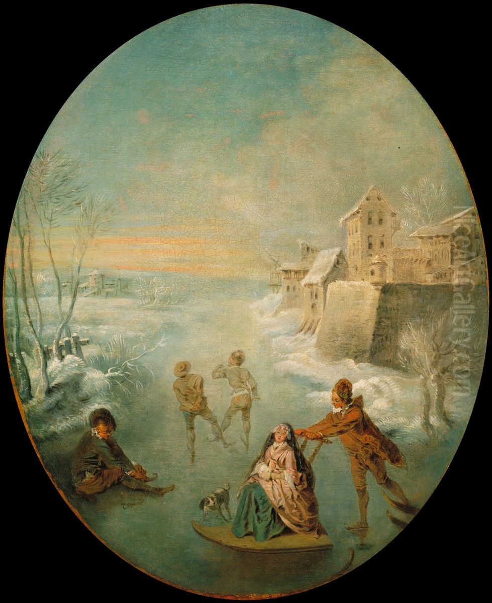 Winter Oil Painting by Jean-Baptiste Pater