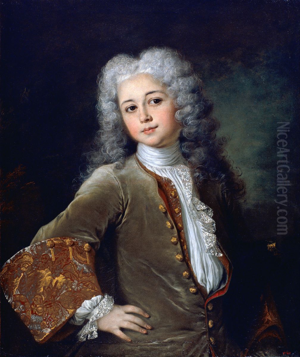 Portrait of a Young Man with a Wig Oil Painting by Nicolas de Largilliere
