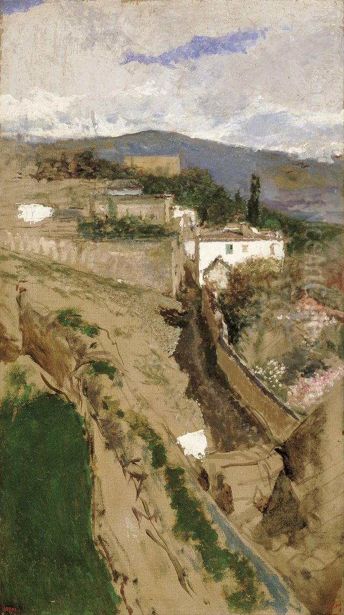 Granada Landscape Oil Painting by Maria Fortuny Marsal