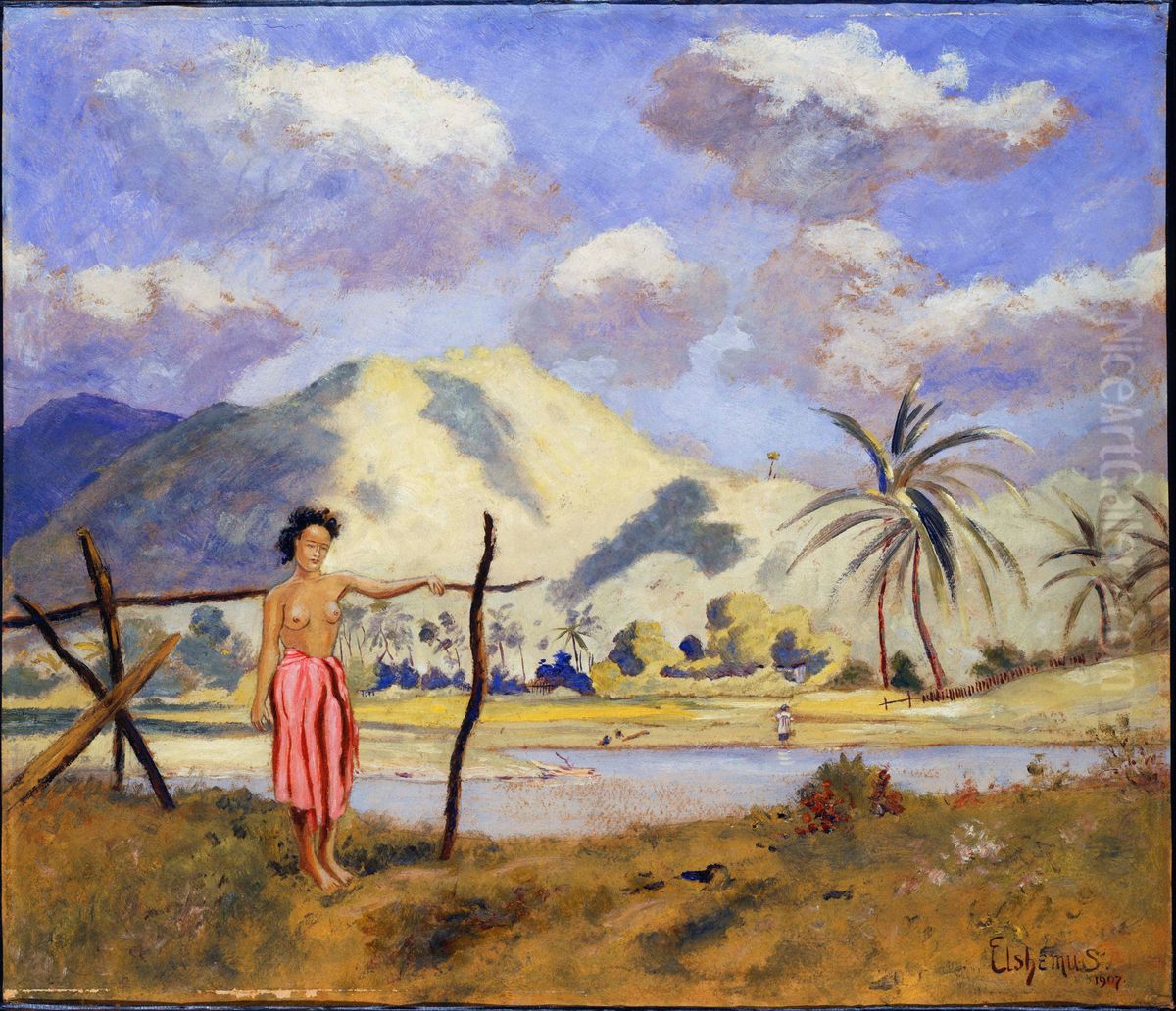 Samoa Oil Painting by Louis Eilshemius