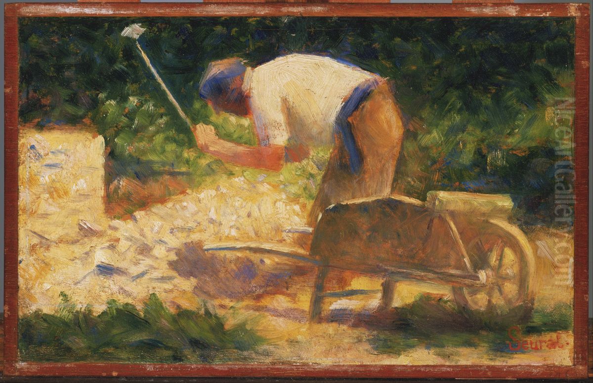 The Stone Breaker Oil Painting by Georges Seurat