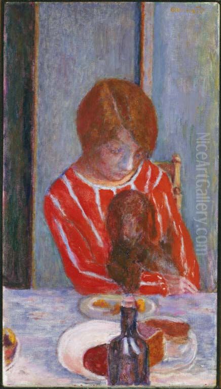 Femme avec chien Oil Painting by Pierre Bonnard