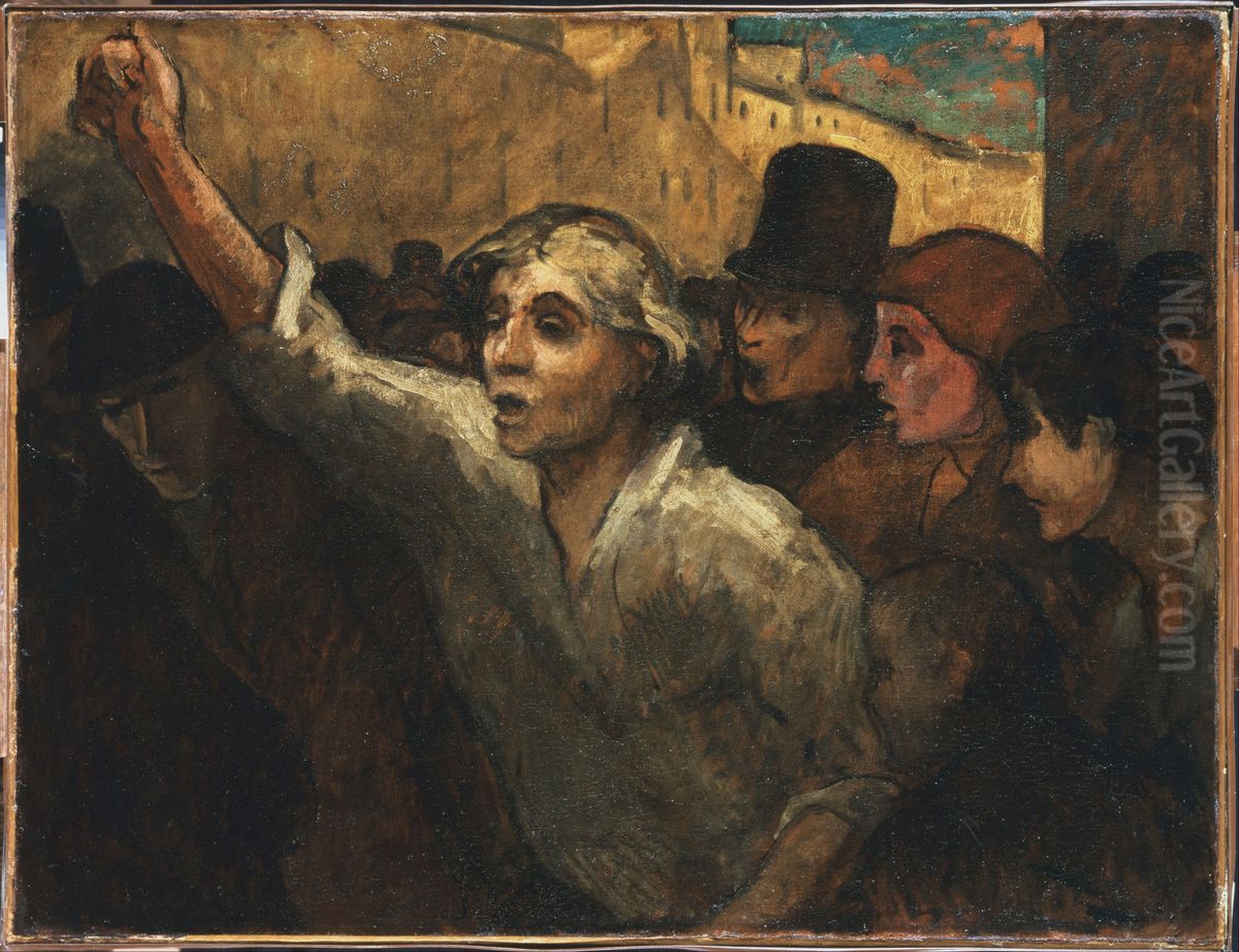 The Uprising (L'Emeute) Oil Painting by Honore Daumier