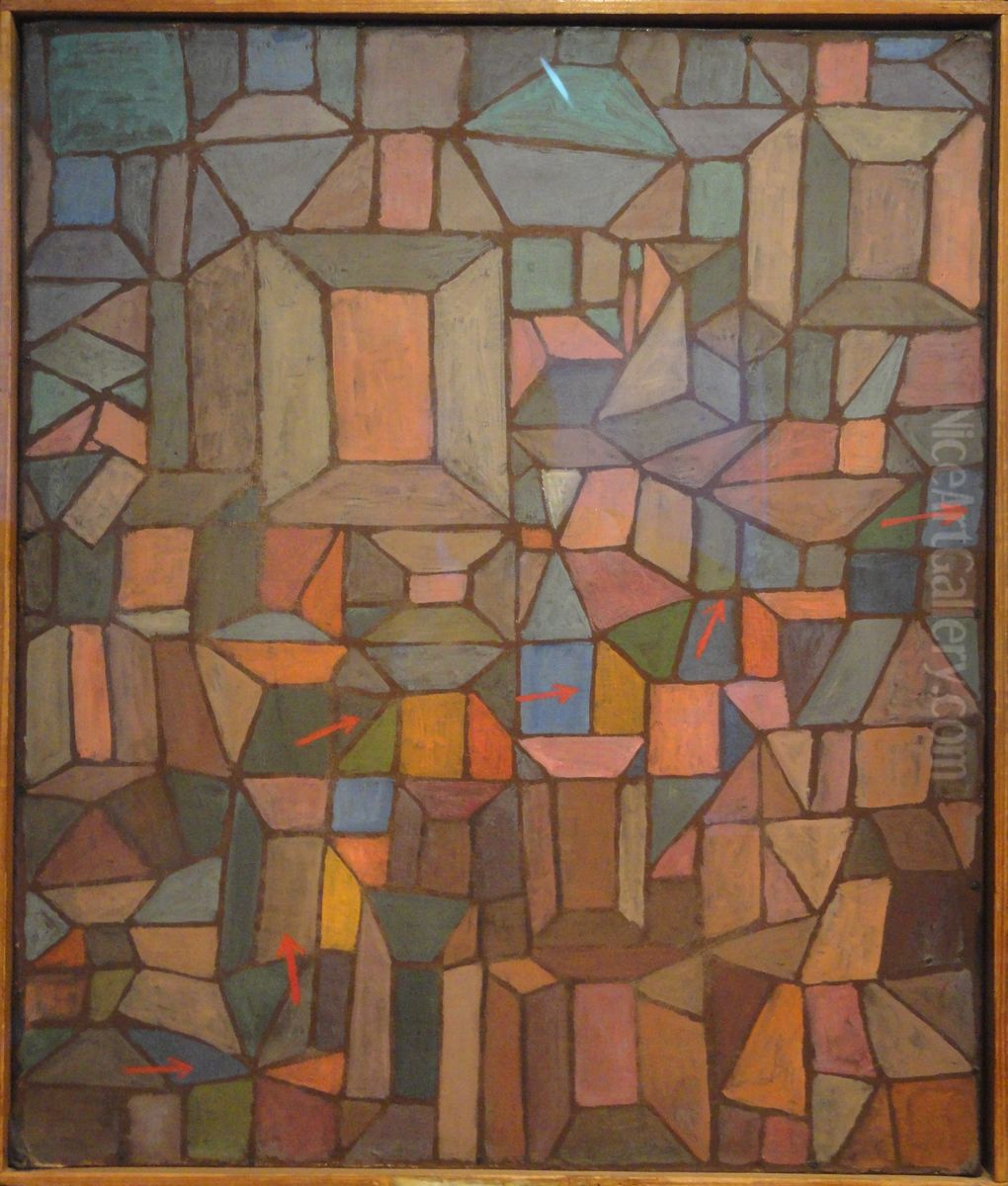 Der Weg zur Zitadelle Oil Painting by Paul Klee