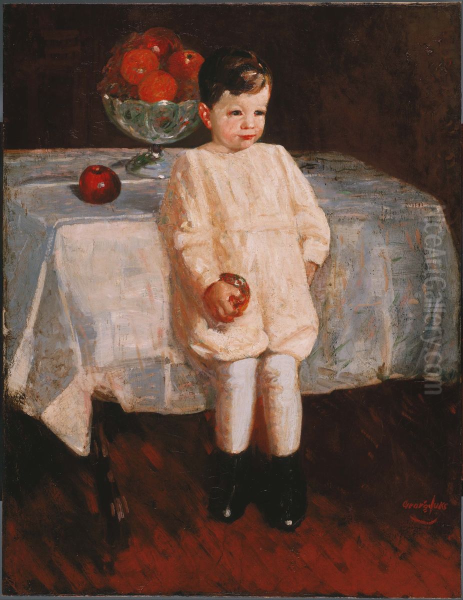 Sulky Boy Oil Painting by George Luks