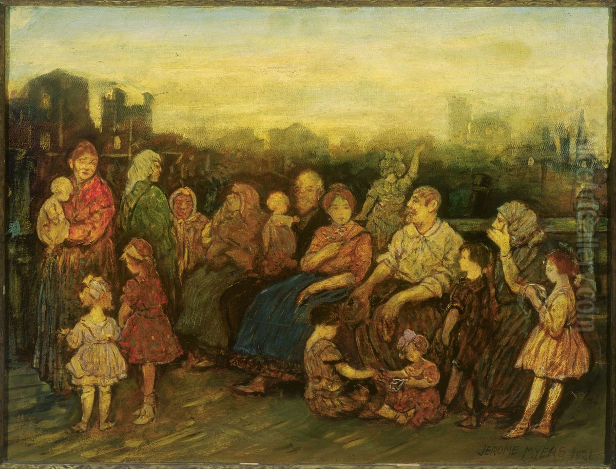 Evening on the Pier Oil Painting by Jerome Myers