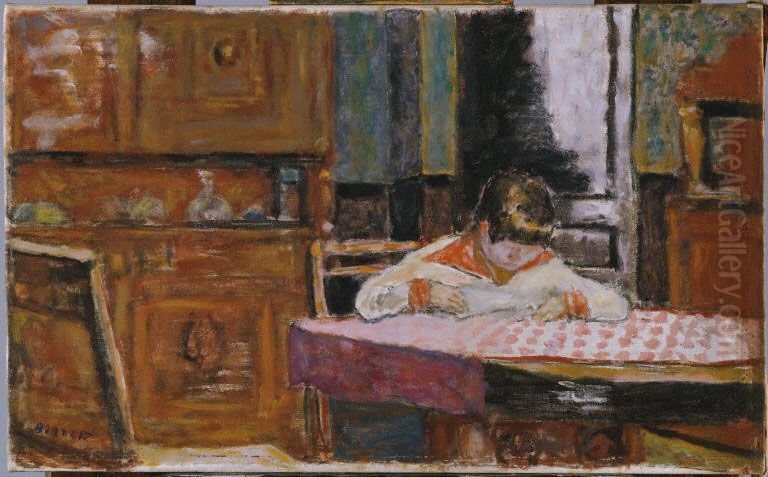 Interior with Boy Oil Painting by Pierre Bonnard