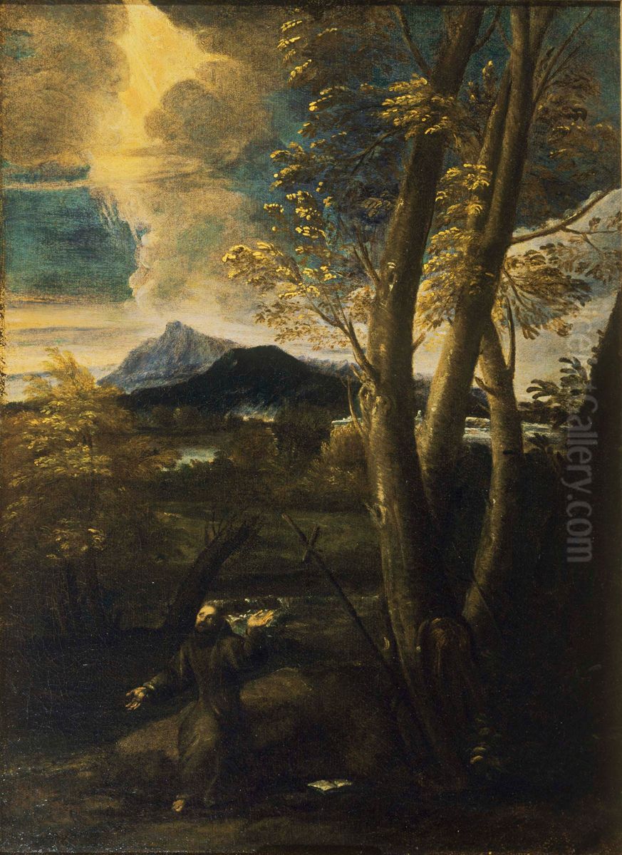 St. Francis in Ecstasy Oil Painting by Salvator Rosa