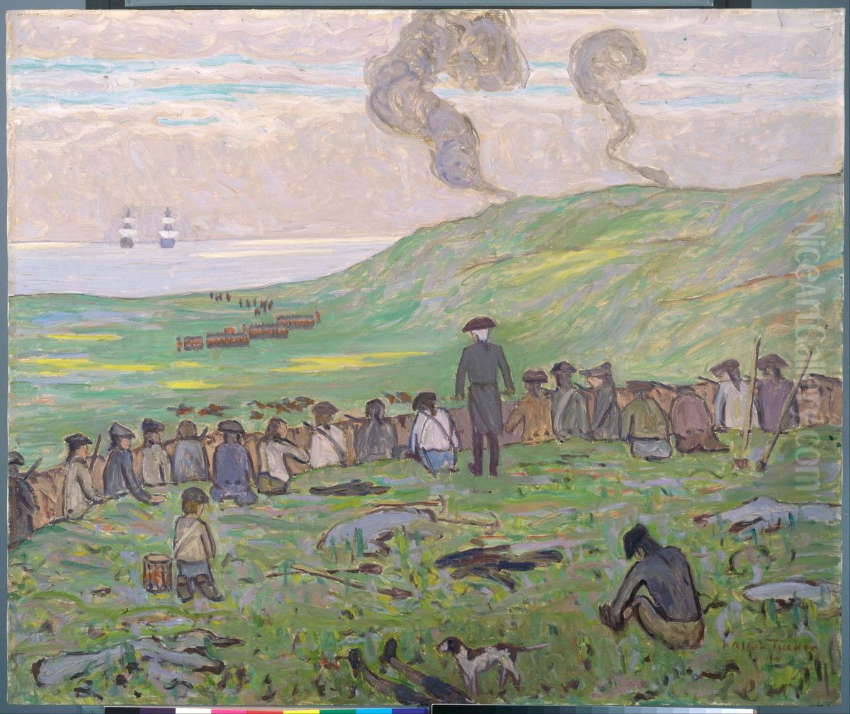 Bunker Hill Oil Painting by Allen Tucker